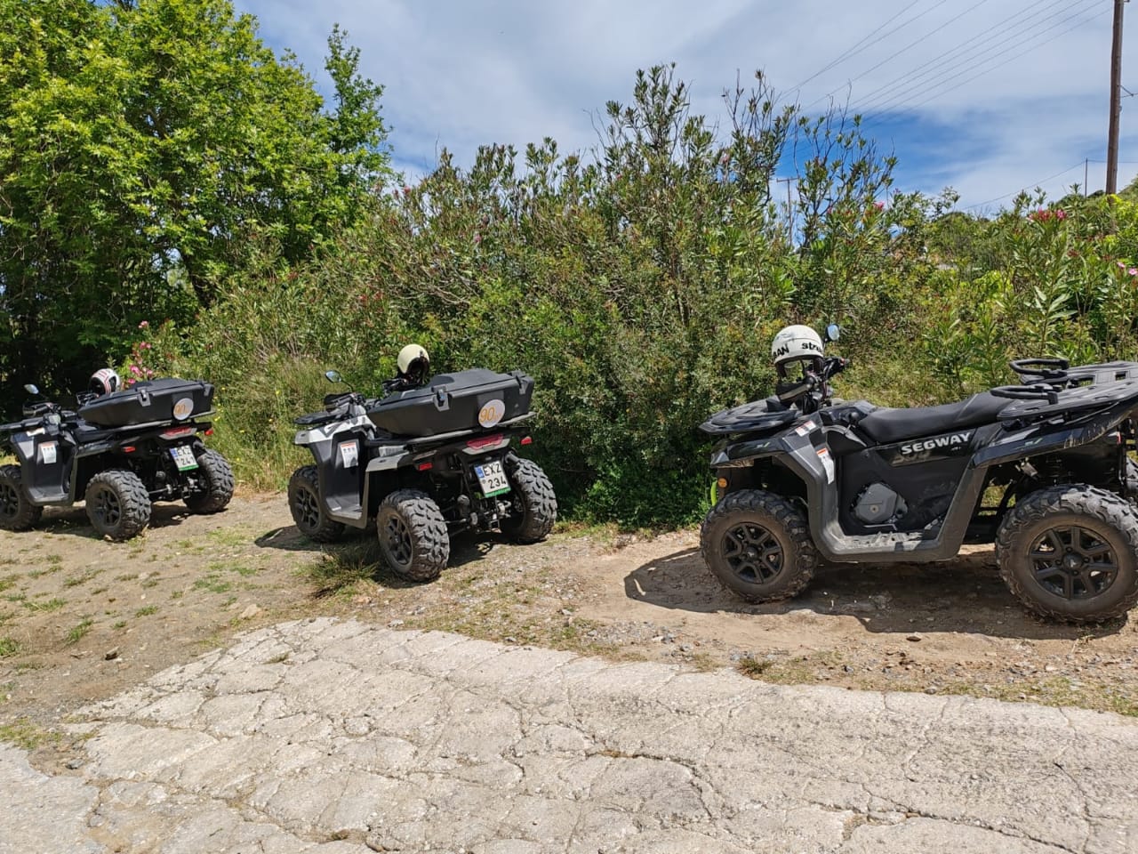 Quad rider on a Naxos trail